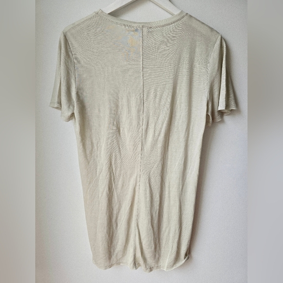 ZARA PASTEL PISTACHIO semi Sheer Short Sleeve Long T Shirt Lyocell Size M - Picture 7 of 7